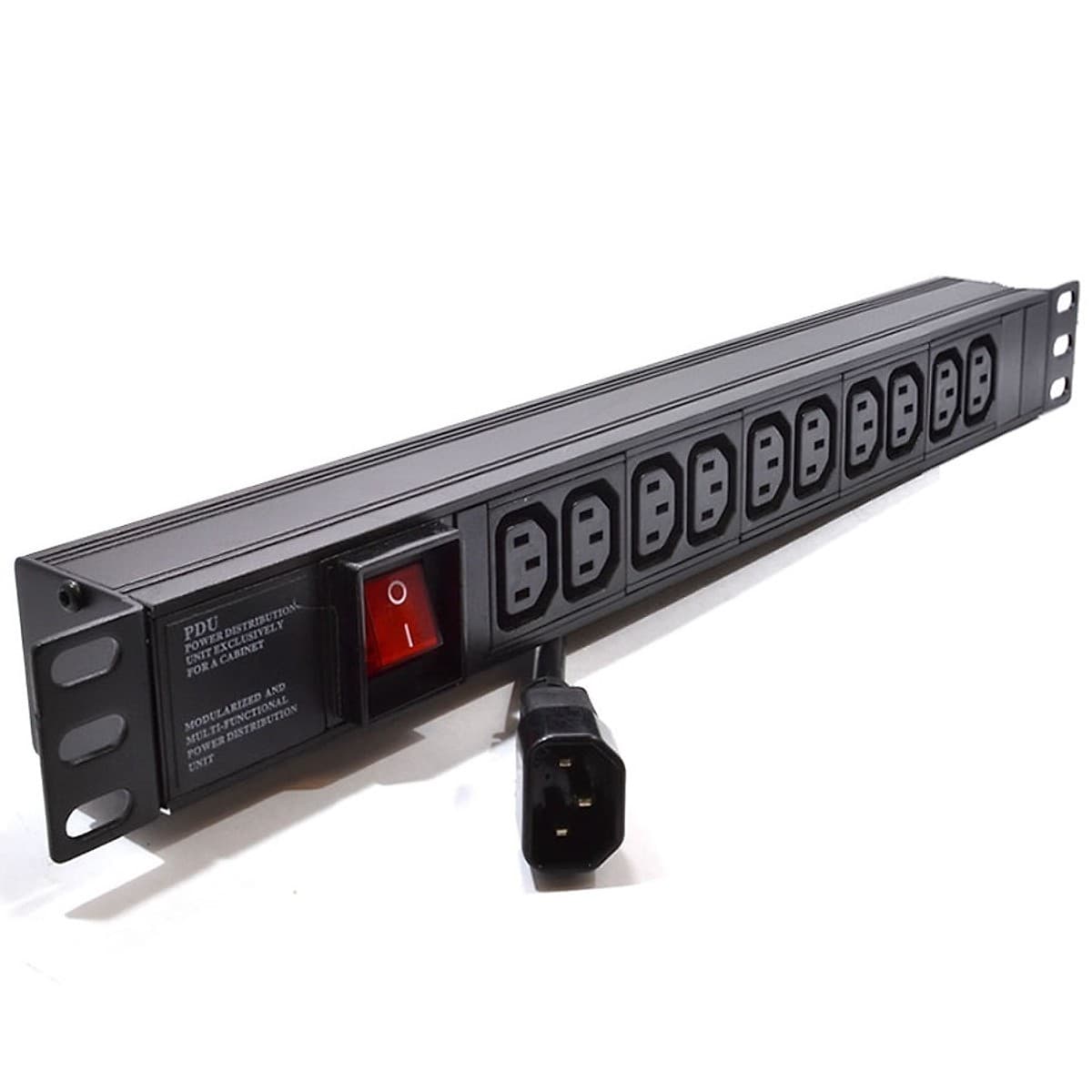 Pdu 10 Tomas Iec C13 Hembra Negro C/Llave 3m C/Toma C14