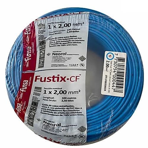 Electricidad Cable 2mm 100m Azul