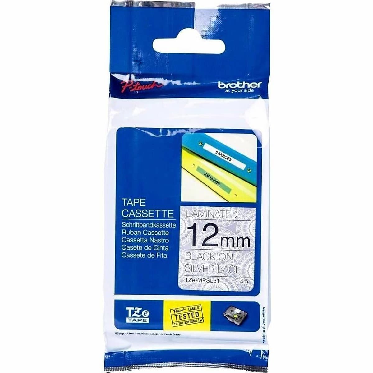 Cinta Decorativa Para Rotuladora Brother Tze-Mpsl31 - 12 Mm