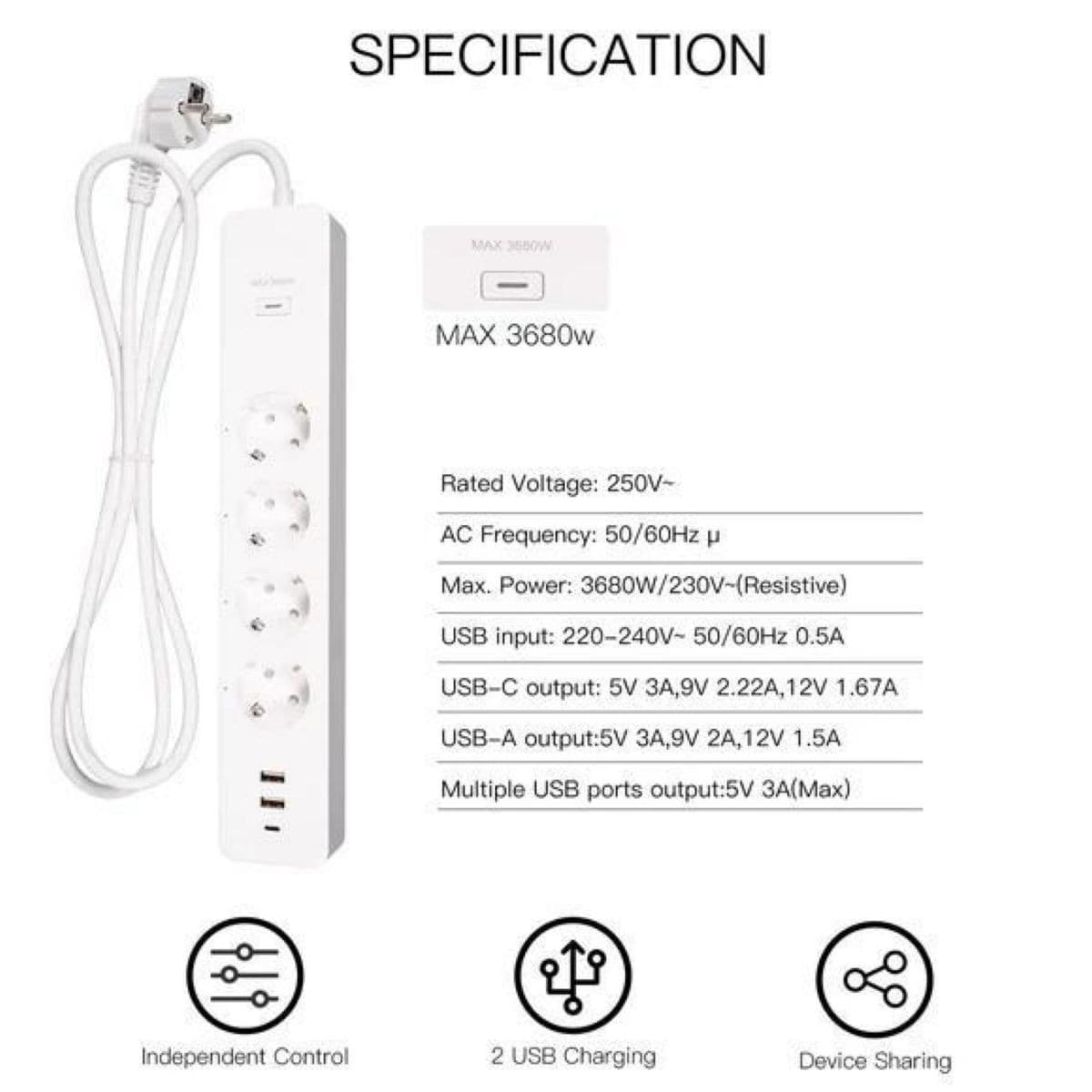 Zapatilla Wifi Inteligente Tuya Smart Moes