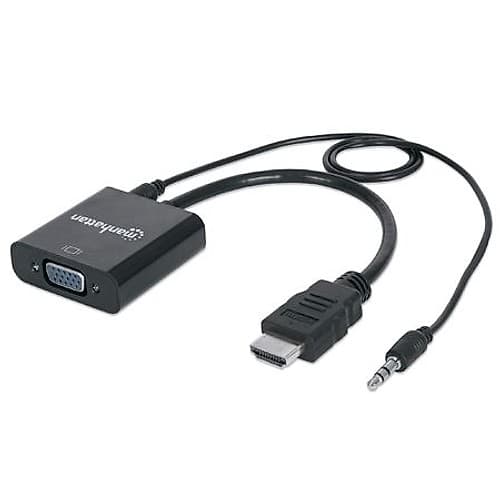 Adaptador Hdmi M A Vga H C/Audio Bolsita Manhattan