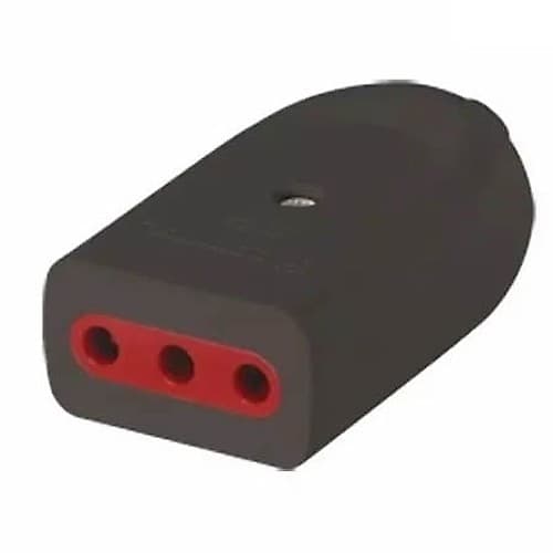 Electricidad Ficha Hembra 3 En Linea 10a Negra Vivion
