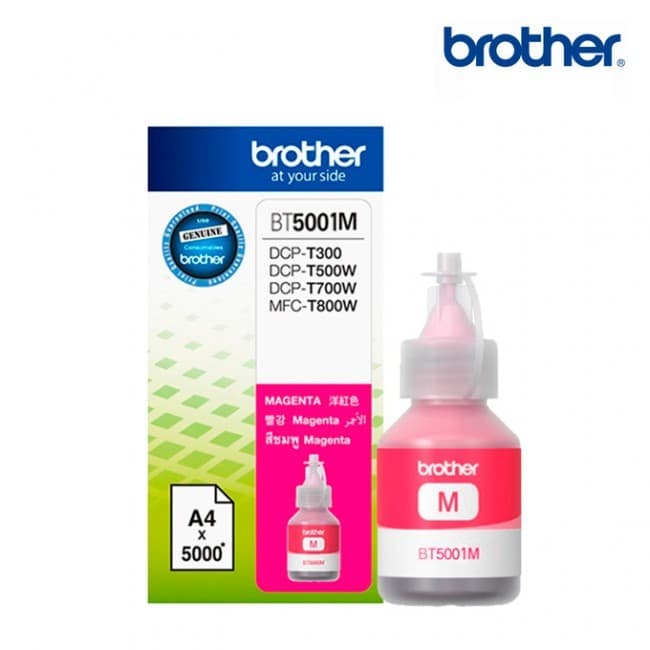 Botella De Tinta Brother Bt-5001 Magenta Para Impresora