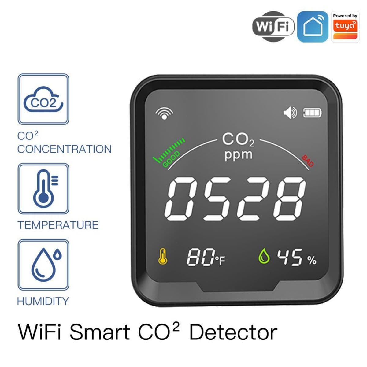 Sensor Domótica Moes Wss-Fb-Co2 Calidad Aire Wifi