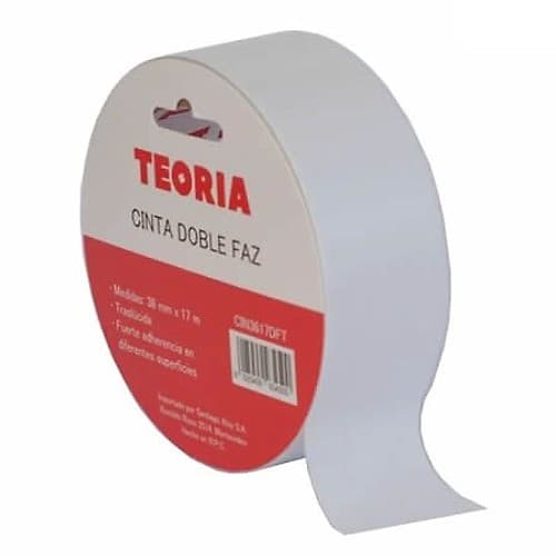 Cinta Doble Faz 36mm X 17m Teoria+ Adhesiva