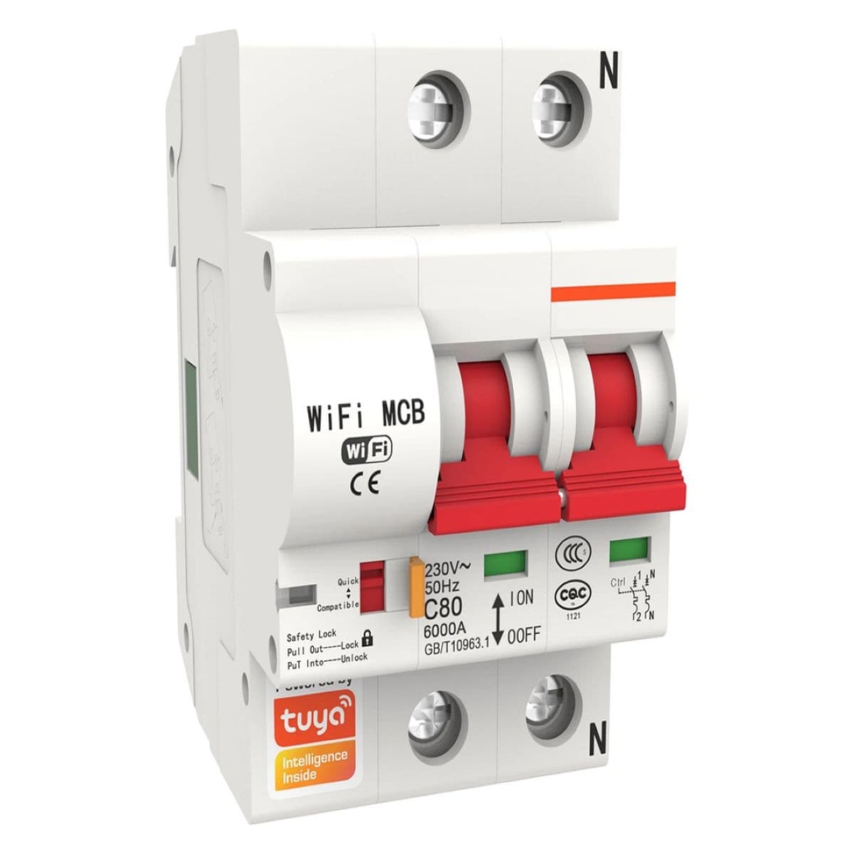 Llave Eléctrica 2 Polos 16a Tuya Smart Moes