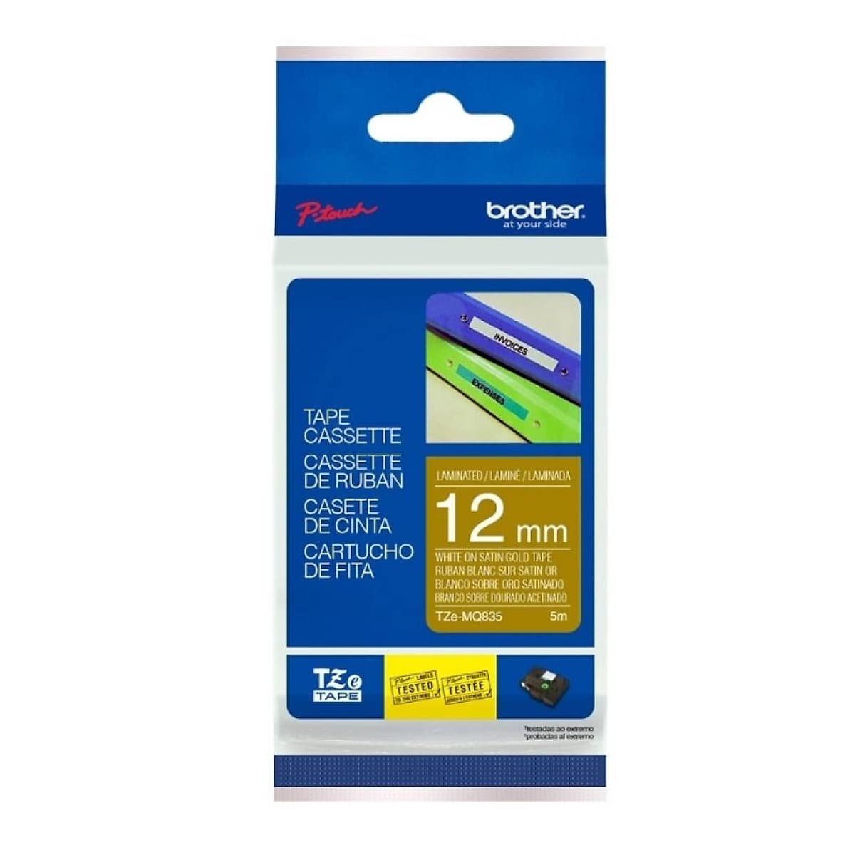 Cinta Decorativa Para Rotuladora Brother Tze-Mq835 - 12 Mm