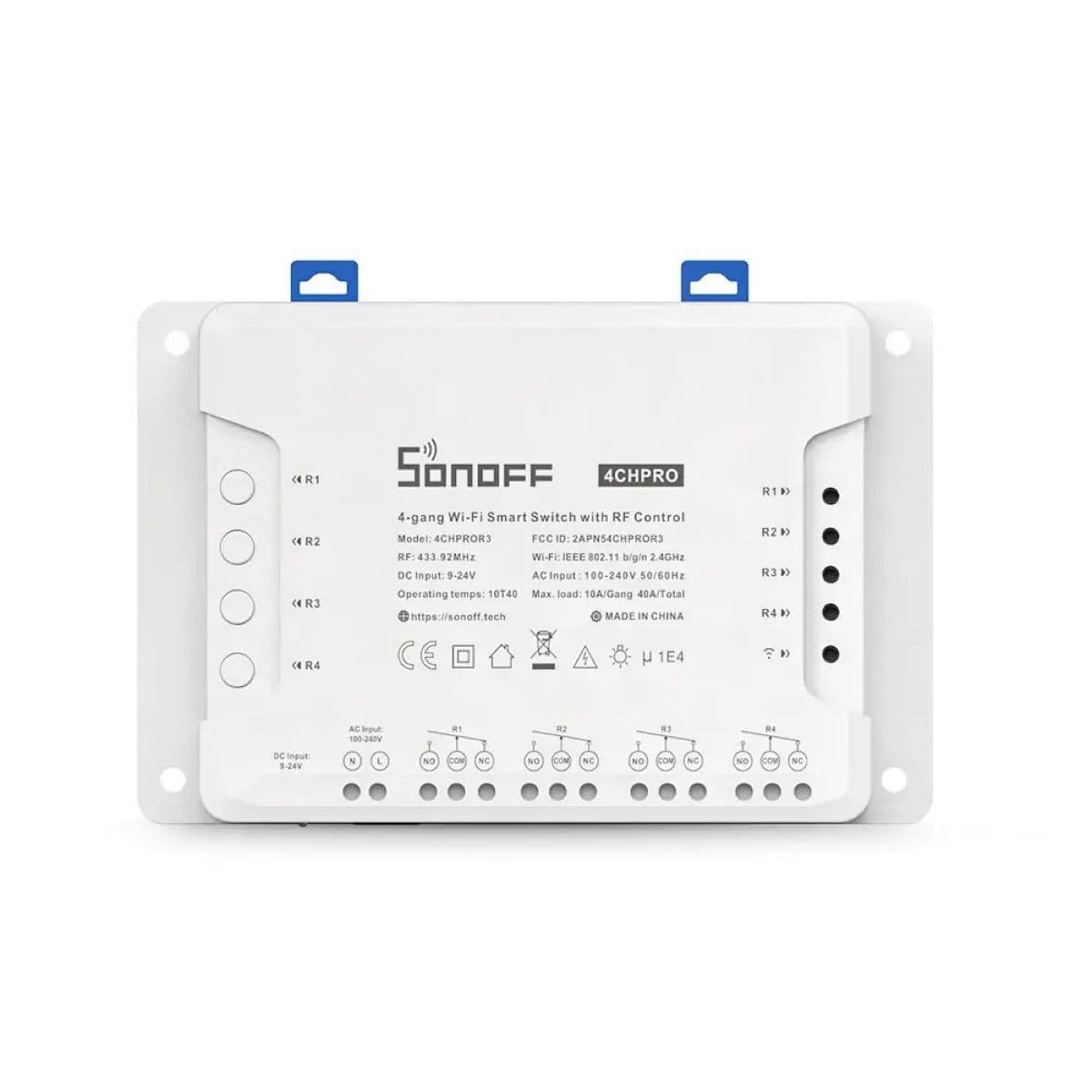 Switch Sonoff Wifi + Rf433hz 4 Canales Pro R3