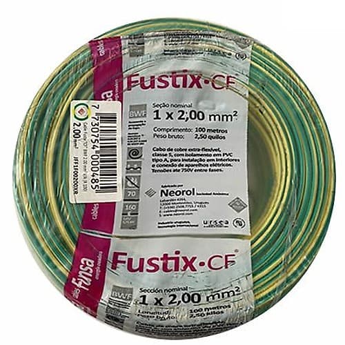 Electricidad Cable 2mm 100m Verde/Amarillo
