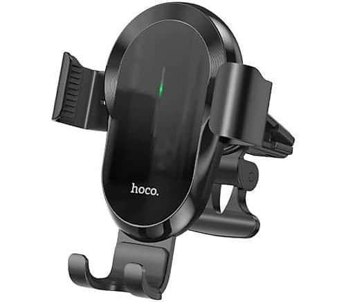 Hoco Ca105 Guide Soporte Y Cargador Inalambrico P/Auto 15w P/Salida De Aire Bk
