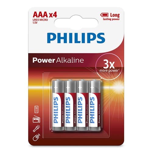 Pilas Alcalina Aaa Pack X4 Philips
