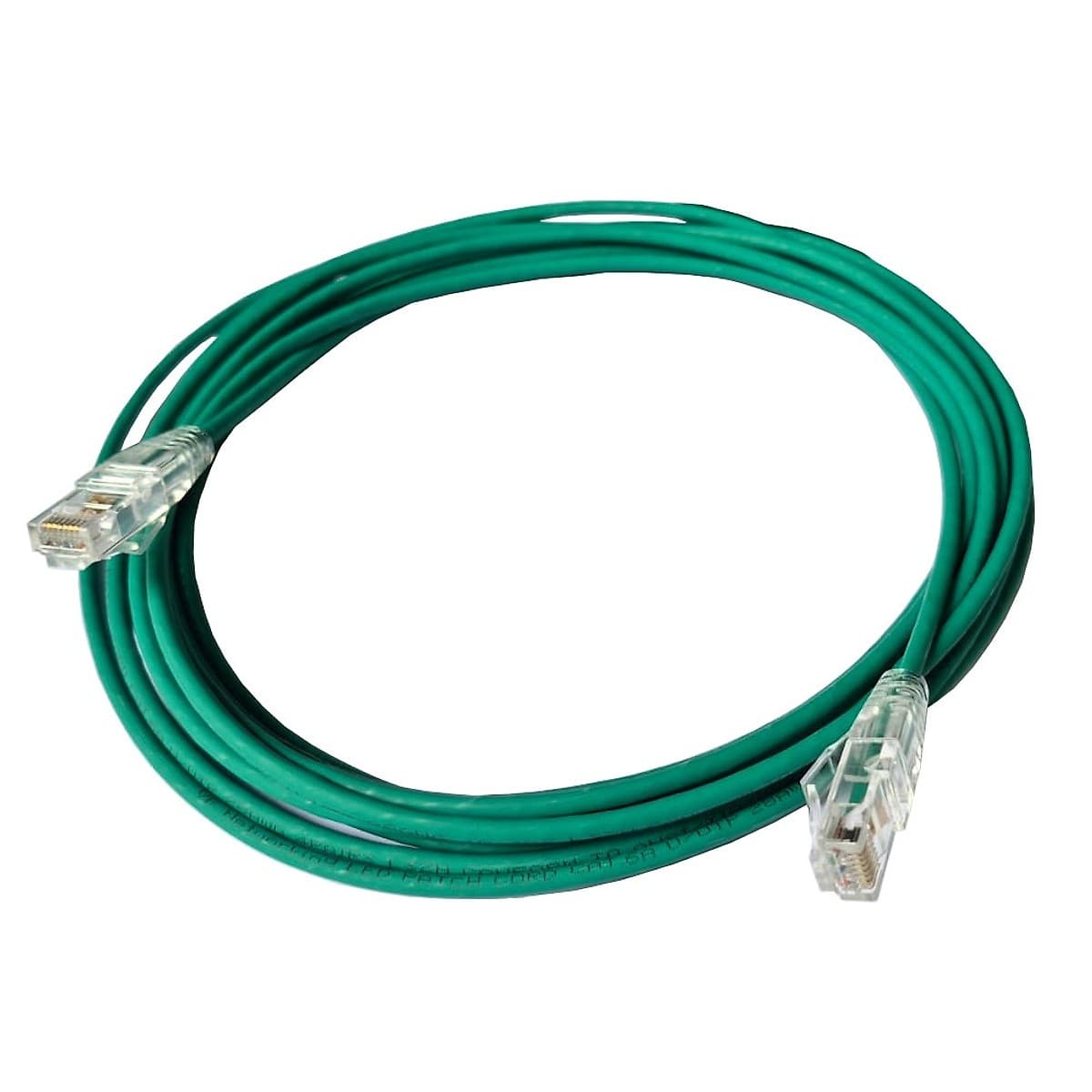 Patchcord Slim U/Utp Cat6a Led Verde 5m Lszh 28awg