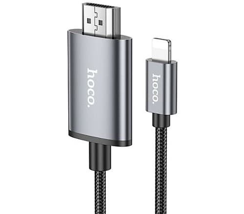 Hoco Ua27 Cable Lightning A Hdmi 2m Metal Grey
