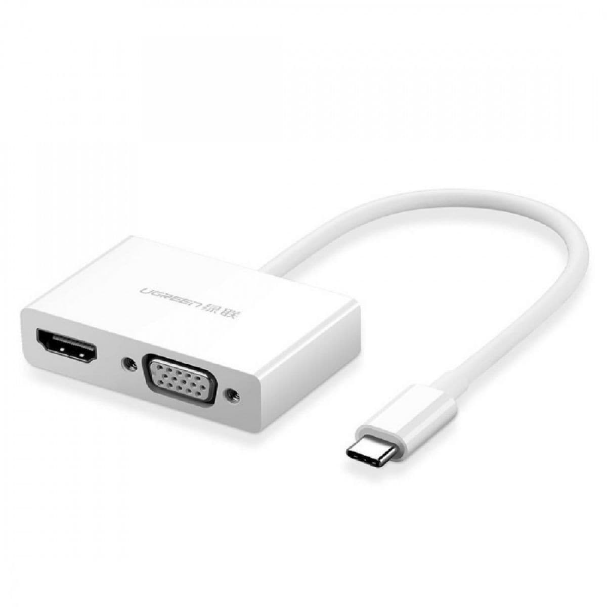 Adaptador Ugreen Usb-C A Hdmi + Vga 4k 30hz Wt