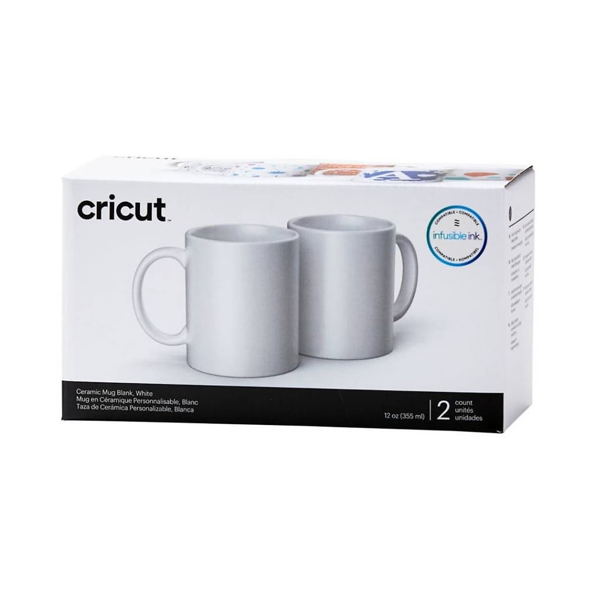 Cricut - Set De 2 Tazas Originales Cricut Para Sublimación 425ml - Compatible Con Infusible Ink