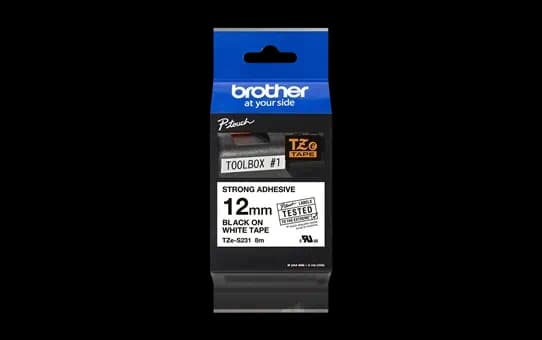 Cinta Doble Adhesivo Brother Negro / Blanco 12mm