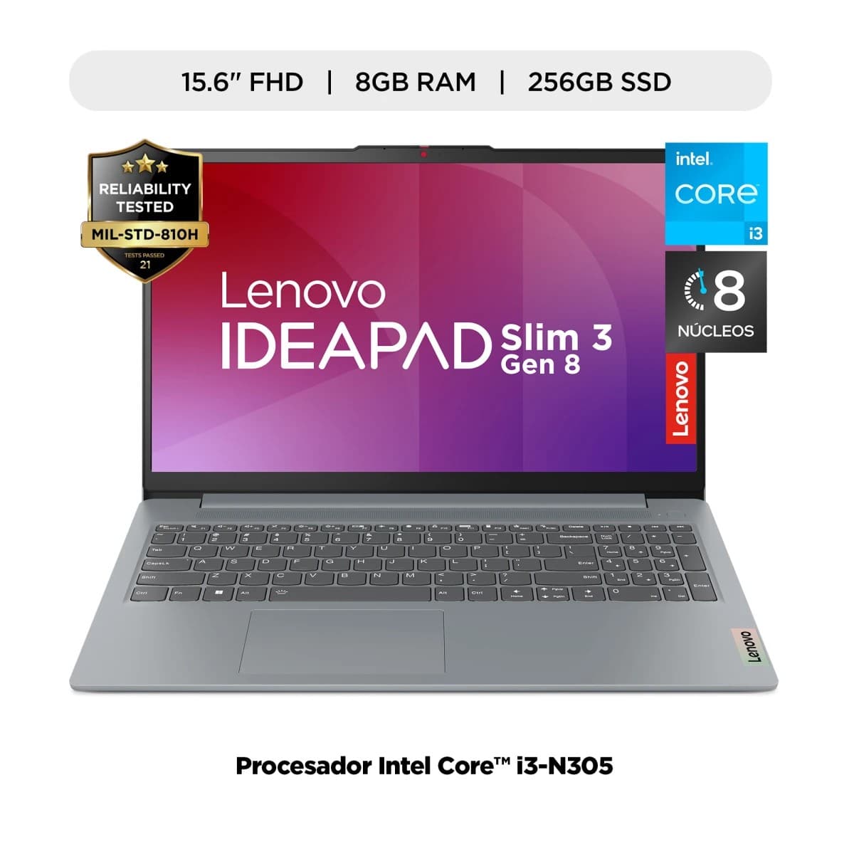 Lenovo Ideapad Slim 3 15ian8 Intel® Core™ I3-N305 / 8gb / 256gb