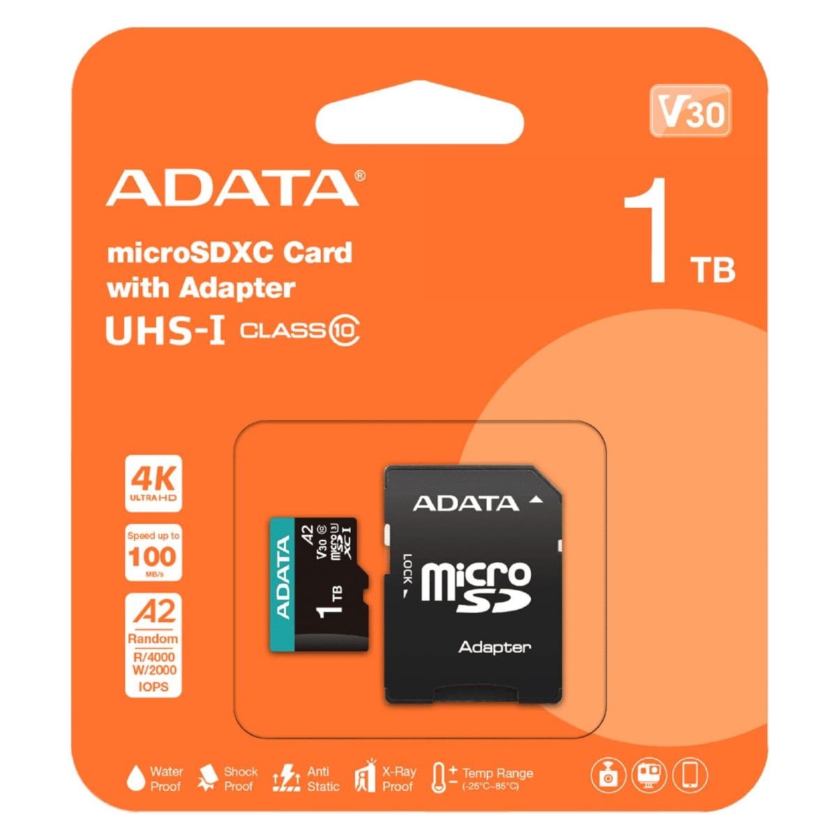 Memoria Adata Microsdxc 1tb Uhs-I U3 V30 C10 C/A