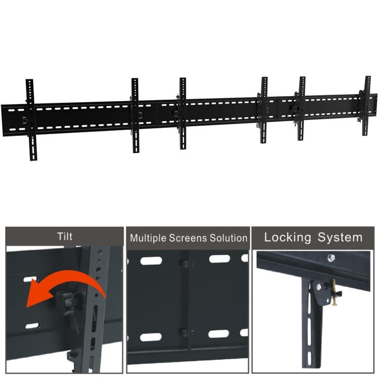Soporte De Pared Triple Video Wall 30 A 60 800x400 120 Kg
