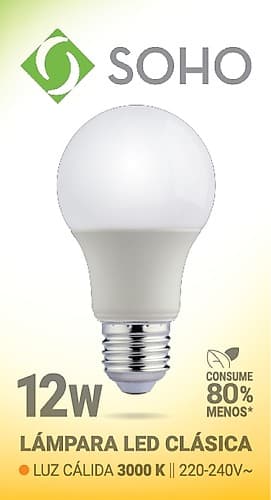 Lampara Led Soho E27 12w Calida X 10 Unidades